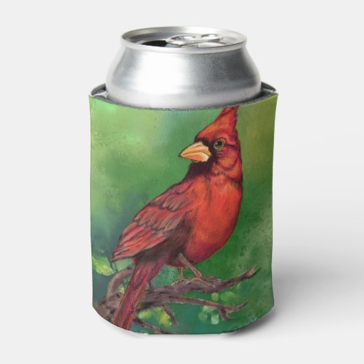 ノーザン（鳥）ショウジョウコウカンチョウクーラーボックス 缶クーラー (缶正面)