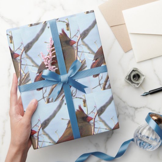 ノーザン（鳥）ショウジョウコウカンチョウフォトラッピング紙 ラッピングペーパー