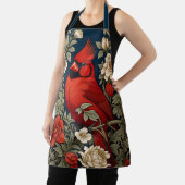 ノーザン（鳥）ショウジョウコウカンチョウフローラウィリアムインスパイアモリス エプロン (インサイチュ)