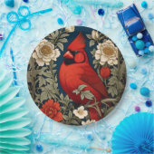 ノーザン（鳥）ショウジョウコウカンチョウフローラウィリアムインスパイアモリス ペーパープレート (パーティー)