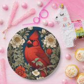 ノーザン（鳥）ショウジョウコウカンチョウフローラウィリアムインスパイアモリス ペーパープレート (パーティー)