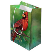 ノーザン（鳥）ショウジョウコウカンチョウ抱き枕 ミディアムペーパーバッグ (正面アングル)