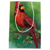 ノーザン（鳥）ショウジョウコウカンチョウ抱き枕 ミディアムペーパーバッグ (裏面)