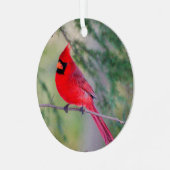 ノーザン(鳥)ショウジョウコウカンチョウ金属オーナメント メタルオーナメント (正面左)