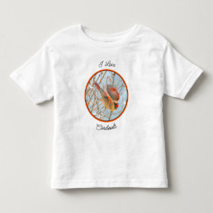 ノーザン(鳥)ショウジョウコウカンチョウ飛んでいる-オリジナル写真 トドラーTシャツ