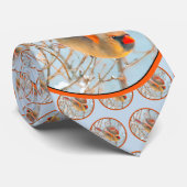 ノーザン(鳥)ショウジョウコウカンチョウ飛んでいる-オリジナル写真 ネクタイ (ロール)