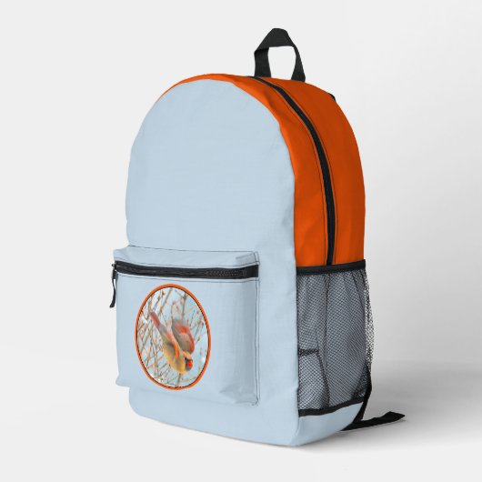 ノーザン(鳥)ショウジョウコウカンチョウ飛んでいる-オリジナル写真 プリントバックパック (裏面右端)