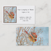 ノーザン（鳥）ショウジョウコウカンチョウ飛んでいる-オリジナル写真 名刺 (正面/裏面)