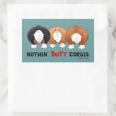 ノーシンお尻コーギ 長方形シール (バッグ)