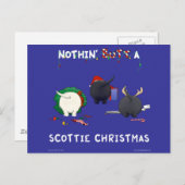 ノーシンお尻スコットランドのクリスマス シーズンポストカード (正面/裏面)