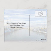 ノースアイランド、オークランドハーバー、ヨットクラブ ポストカード (裏面)