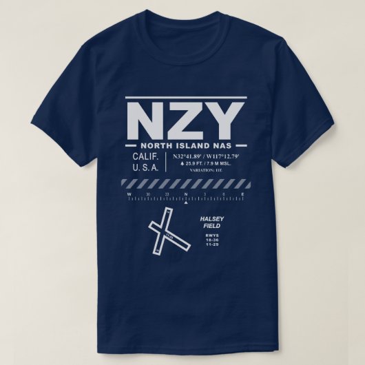 ノースアイランドNAS/ハルシーフィールドNZY Tシャツ (デザイン正面)