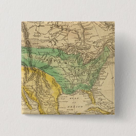 ノースアメリカマップバイウースター 缶バッジ (正面)