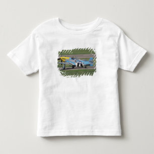 ノースアメリカンP-51 D型 ダズリングドナ飛行機 トドラーTシャツ