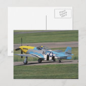 ノースアメリカンP-51 D型 ダズリングドナ飛行機 ポストカード (正面/裏面)