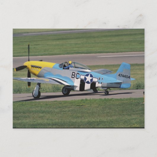ノースアメリカンP-51 D型 ダズリングドナ飛行機 ポストカード (正面)