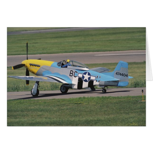 ノースアメリカンP-51 D型 ダズリング・ドナ オン・ザ・ランウェイ (正面横)