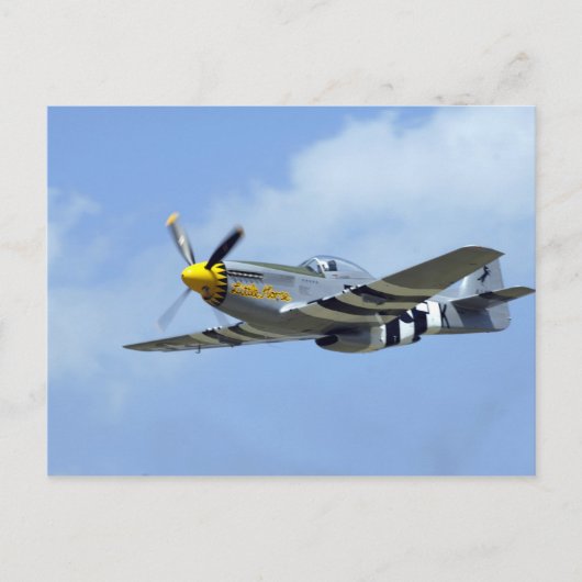 ノースアメリカンP-51D マスタング リトルホース ポストカード (正面)