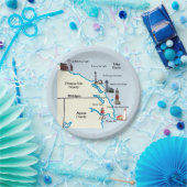 ノースイーストロワーミシガンライトハウス紙プレート ペーパープレート (パーティー)