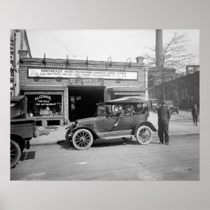 ノースイースト自動車取引所、1926年。ヴィンテージ写真 ポスター