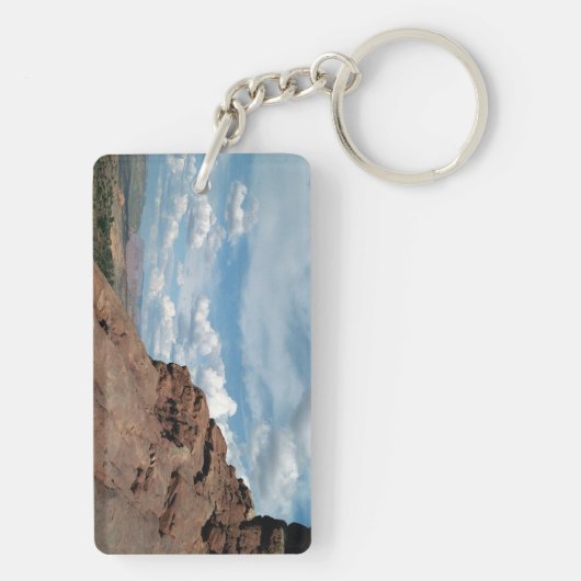 ノースウィンドアーチユタ砂漠の風景の写真 キーホルダー (裏面)