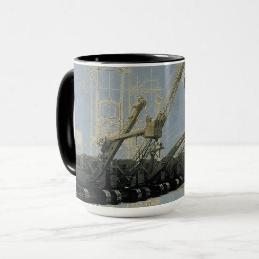 ノースウェストクレーンアンドショベル社ヴィンテージ機器 マグカップ (正面左)