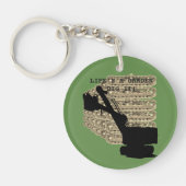 ノースウェストショベル運転技術者がGArdenを持ち上げる キーホルダー (正面)