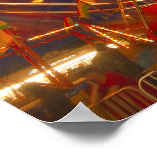 ノースウェストモンタナの夕暮れ時の観覧車 ポスター (角)