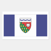 ノースウェスト準州フラググラフィック 長方形シール (正面)