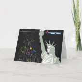 ノースウェスト航空飛んでいるの旅行ポスター カード (正面)