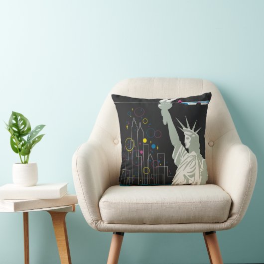 ノースウェスト航空飛んでいるの旅行ポスター クッション (椅子)