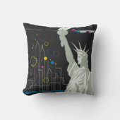 ノースウェスト航空飛んでいるの旅行ポスター クッション (正面)