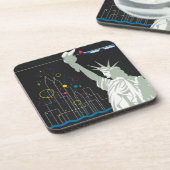 ノースウェスト航空飛んでいるの旅行ポスター コースター (左側)