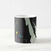 ノースウェスト航空飛んでいるの旅行ポスター コーヒーマグカップ (中央)