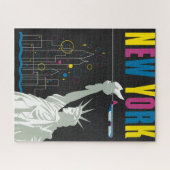 ノースウェスト航空飛んでいるの旅行ポスター ジグソーパズル (横)