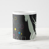 ノースウェスト航空飛んでいるの旅行ポスター ジャンボコーヒーマグカップ (正面)