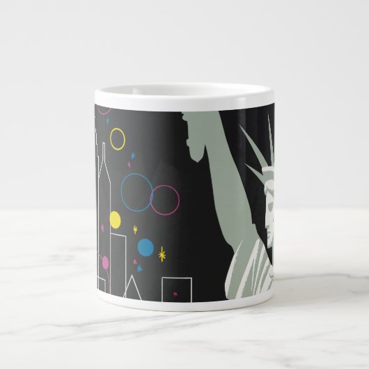 ノースウェスト航空飛んでいるの旅行ポスター ジャンボコーヒーマグカップ (正面)