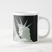 ノースウェスト航空飛んでいるの旅行ポスター ジャンボコーヒーマグカップ (右)