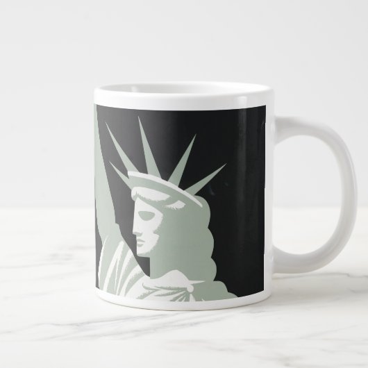 ノースウェスト航空飛んでいるの旅行ポスター ジャンボコーヒーマグカップ (右)