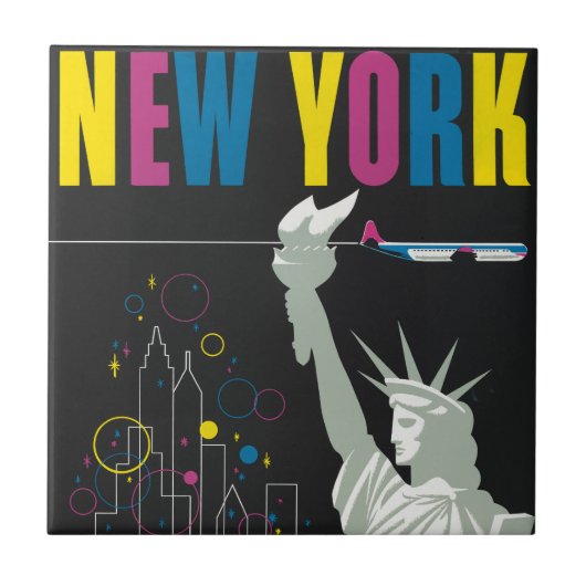 ノースウェスト航空飛んでいるの旅行ポスター タイル (正面)