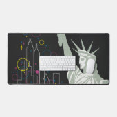 ノースウェスト航空飛んでいるの旅行ポスター デスクマット (キーボード&マウス)