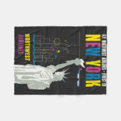 ノースウェスト航空飛んでいるの旅行ポスター フリースブランケット (正面(横))