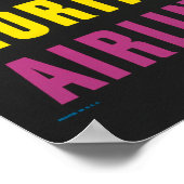 ノースウェスト航空飛んでいるの旅行ポスター ポスター (角)