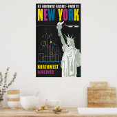 ノースウェスト航空飛んでいるの旅行ポスター ポスター (キッチン)