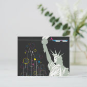 ノースウェスト航空飛んでいるの旅行ポスター ポストカード (スタンド正面)