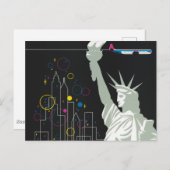 ノースウェスト航空飛んでいるの旅行ポスター ポストカード (正面/裏面)