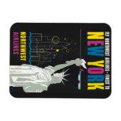 ノースウェスト航空飛んでいるの旅行ポスター マグネット (横)