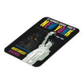 ノースウェスト航空飛んでいるの旅行ポスター マグネット (左側)