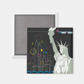 ノースウェスト航空飛んでいるの旅行ポスター マグネット (正面/裏面)