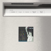 ノースウェスト航空飛んでいるの旅行ポスター マグネット (インサイチュ (食洗機))